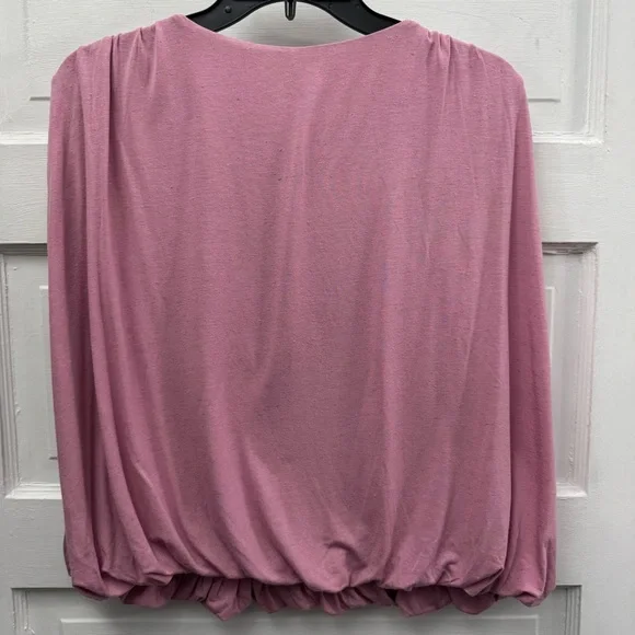 Express Blush Pink Open Side Top L NWT Draped Slub Knit - Picture 5 of 8